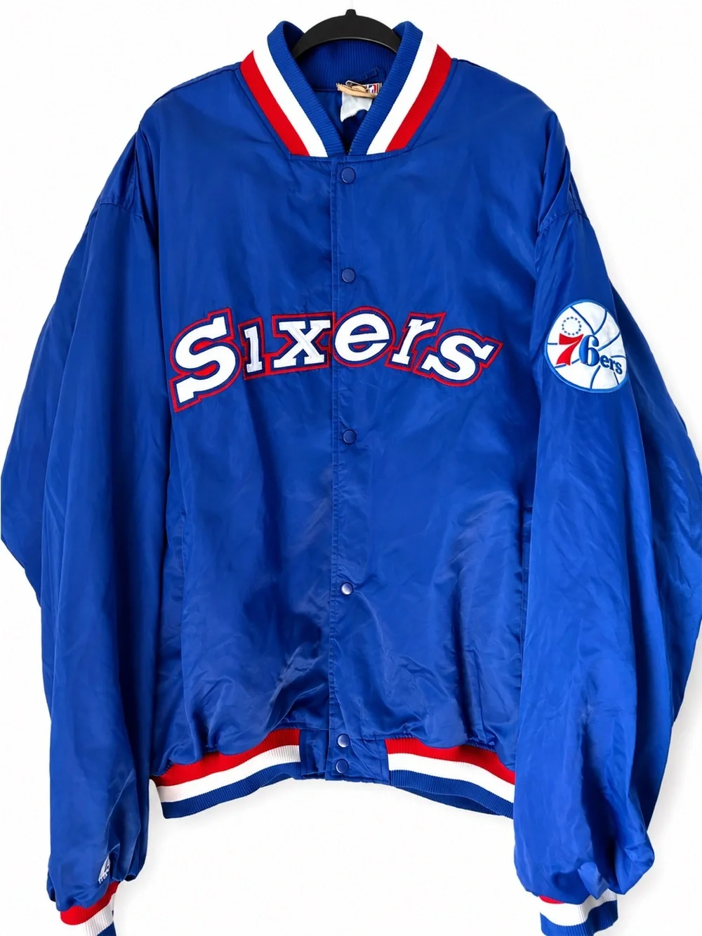 Vintage Philadelphia 76ers Sixers Majestic Hardwood Classics NBA Jacket